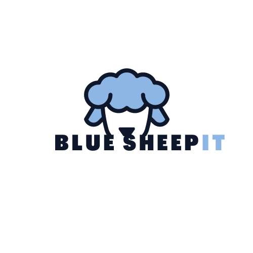 Blue Sheep IT Logo Footer Transparant